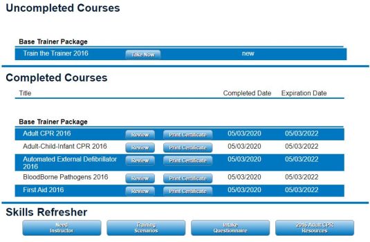 Think Safe LMS Screen Shot of IOSHA Training